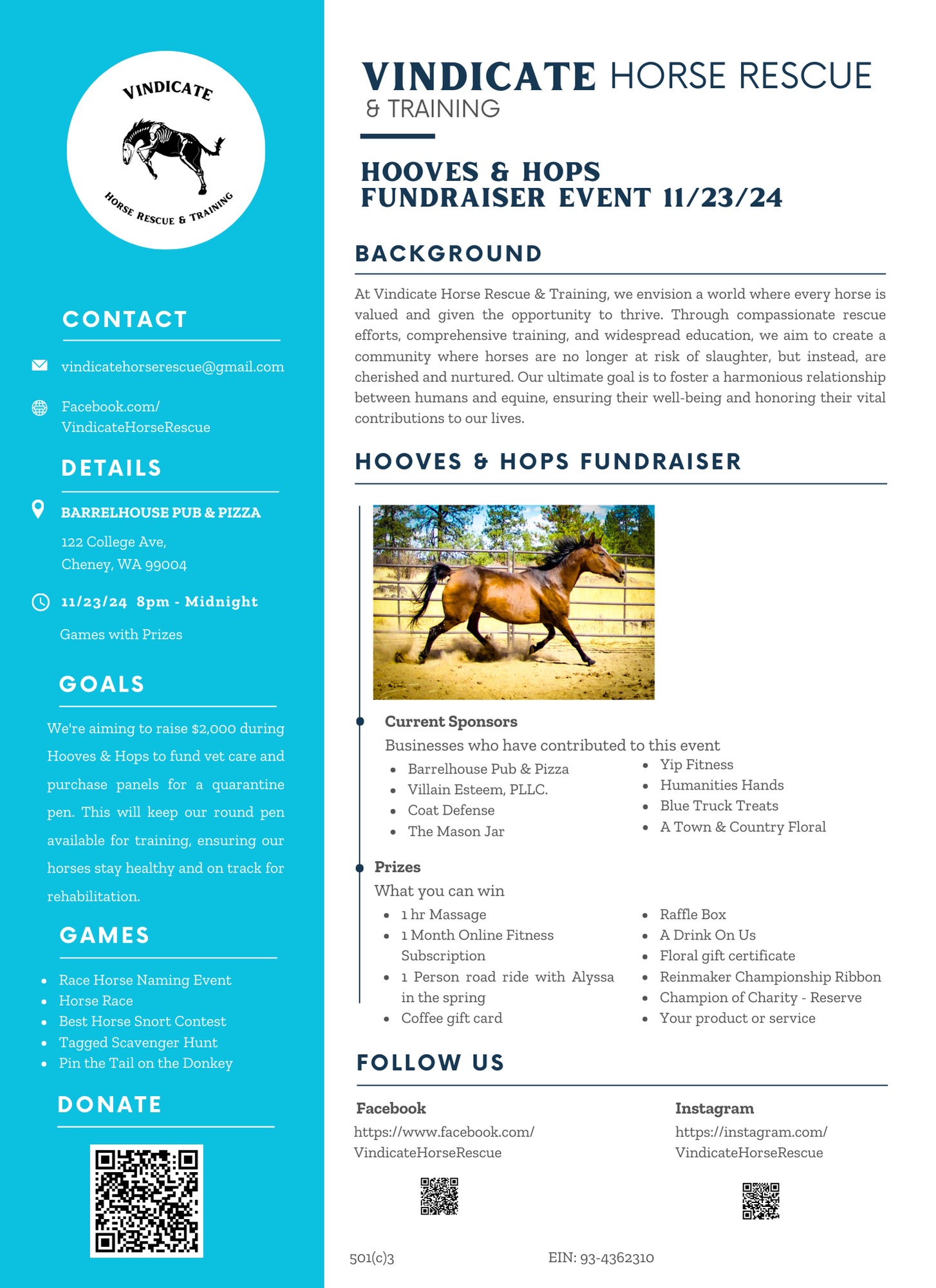 Hooves & Hops Fundraiser