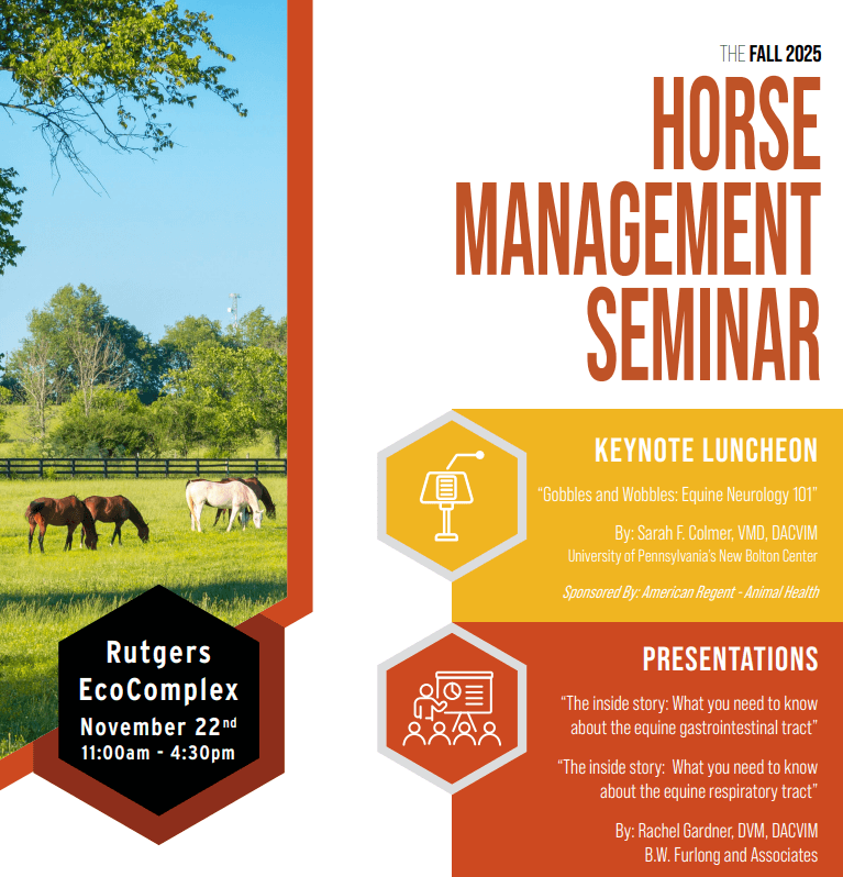 Fall 2025 Horse Management Seminar: Equine Disease Day