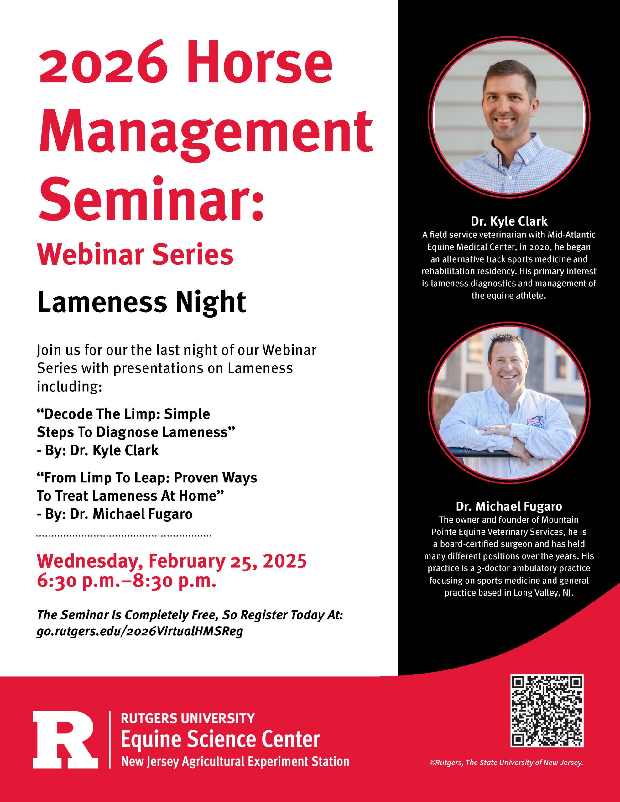 2026 Horse Management Seminar: Webinar Series - Lameness Night