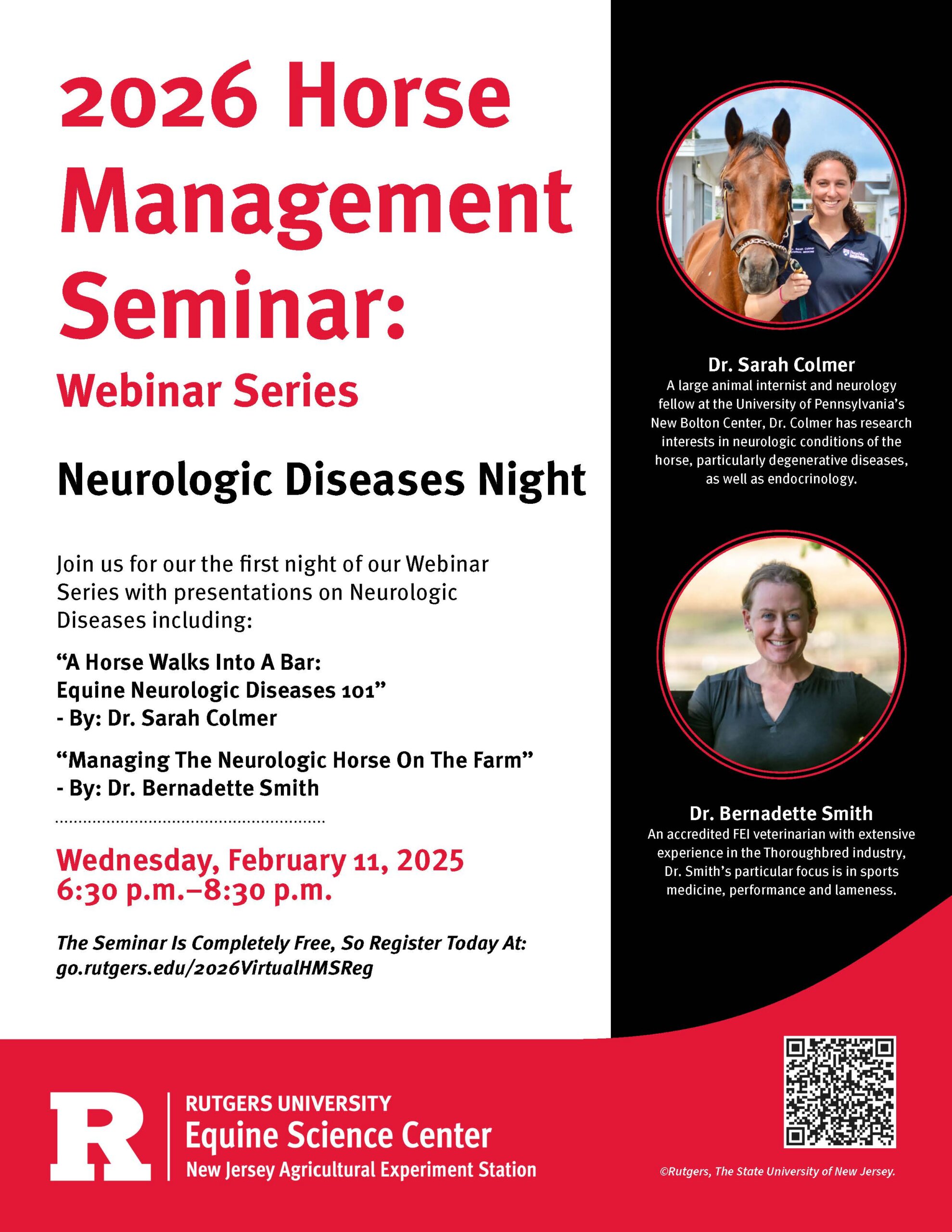 2026 Horse Management Seminar: Webinar Series - Neurologic Diseases Night