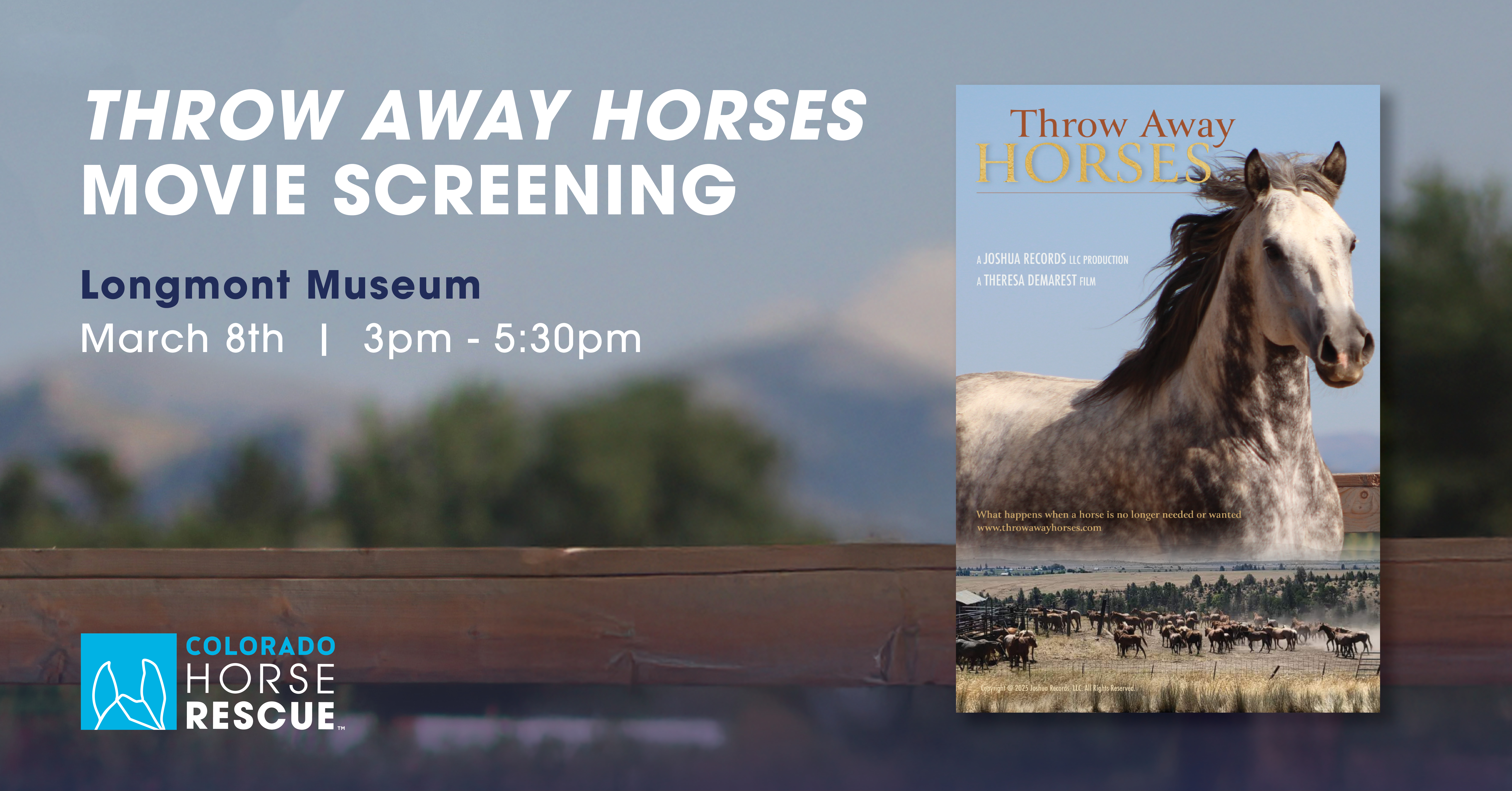 Throw Away Horses Movie Showing