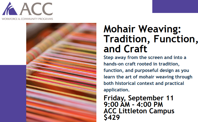Mohair Weaving: Tradition, Function, and Craft